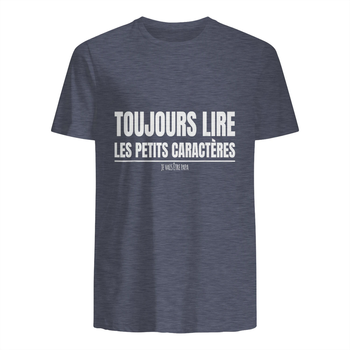 Drôle Annonce Grossesse Grand Parents Original Future Papa in Heather Navy - back view