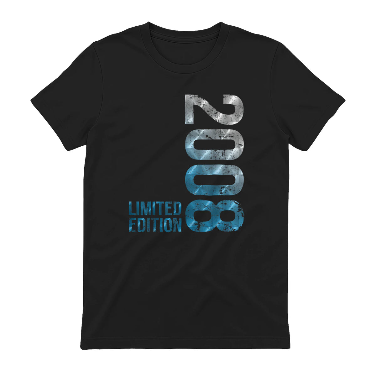 Vintage Eighteenth Birthday Gift T-Shirt in Black - back view
