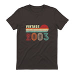 Vintage Twenty-Second Birthday T-Shirt in Dark Chocolate - back view