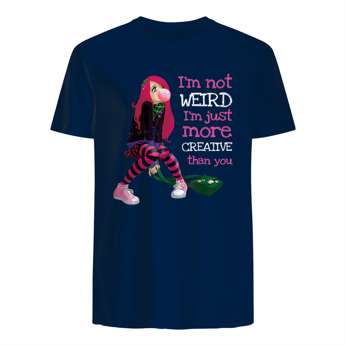 Kawaii Anime Girl Kawaii Clothes Anime Clothing Goth Girl in Navy - back view