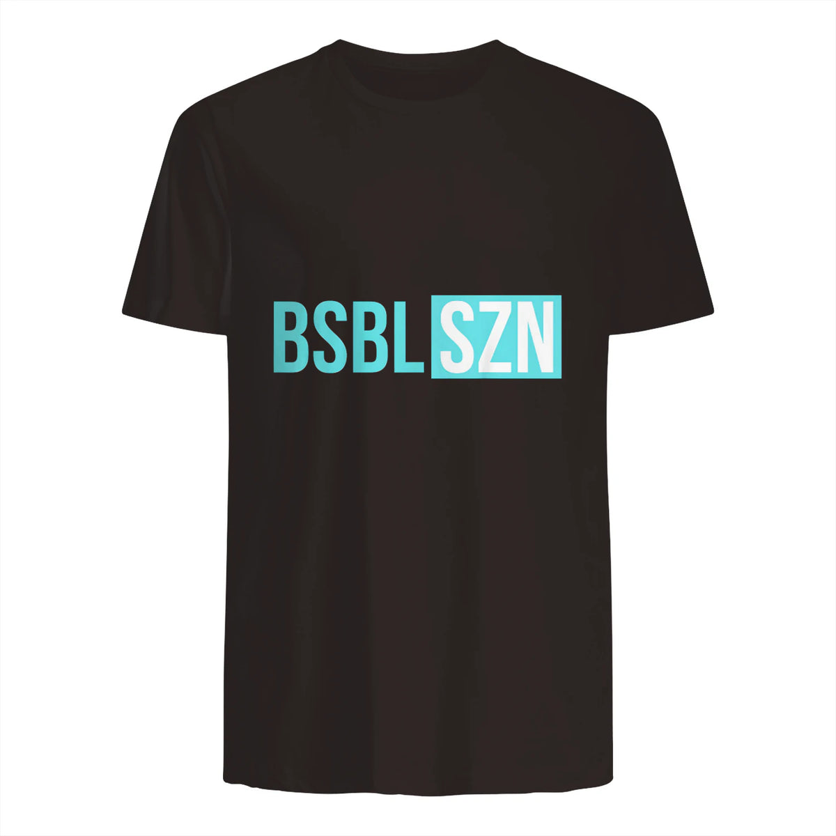 BSBL SZN Baseball Season Game Day Boys Girls Youth T-Shirt in Dark Chocolate - back view