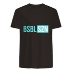 BSBL SZN Baseball Season Game Day Boys Girls Youth T-Shirt in Dark Chocolate - back view