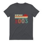 Vintage Twenty-Second Birthday T-Shirt in Charcoal - back view