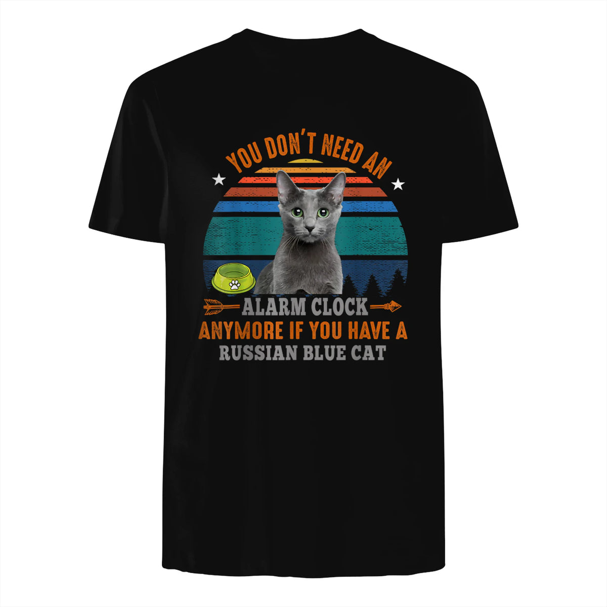 Chat – You Don't Need an Alarm Clock, Anymore, bleu russe in Black - back view