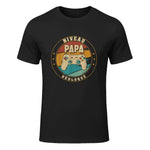Nouveau Papa Parents Humour Gamer Nouvelle Naissance Annonce T-Shirt in Black - front view