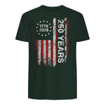 American Independence Freedom Anniversary T-Shirt in Forest Green - back view