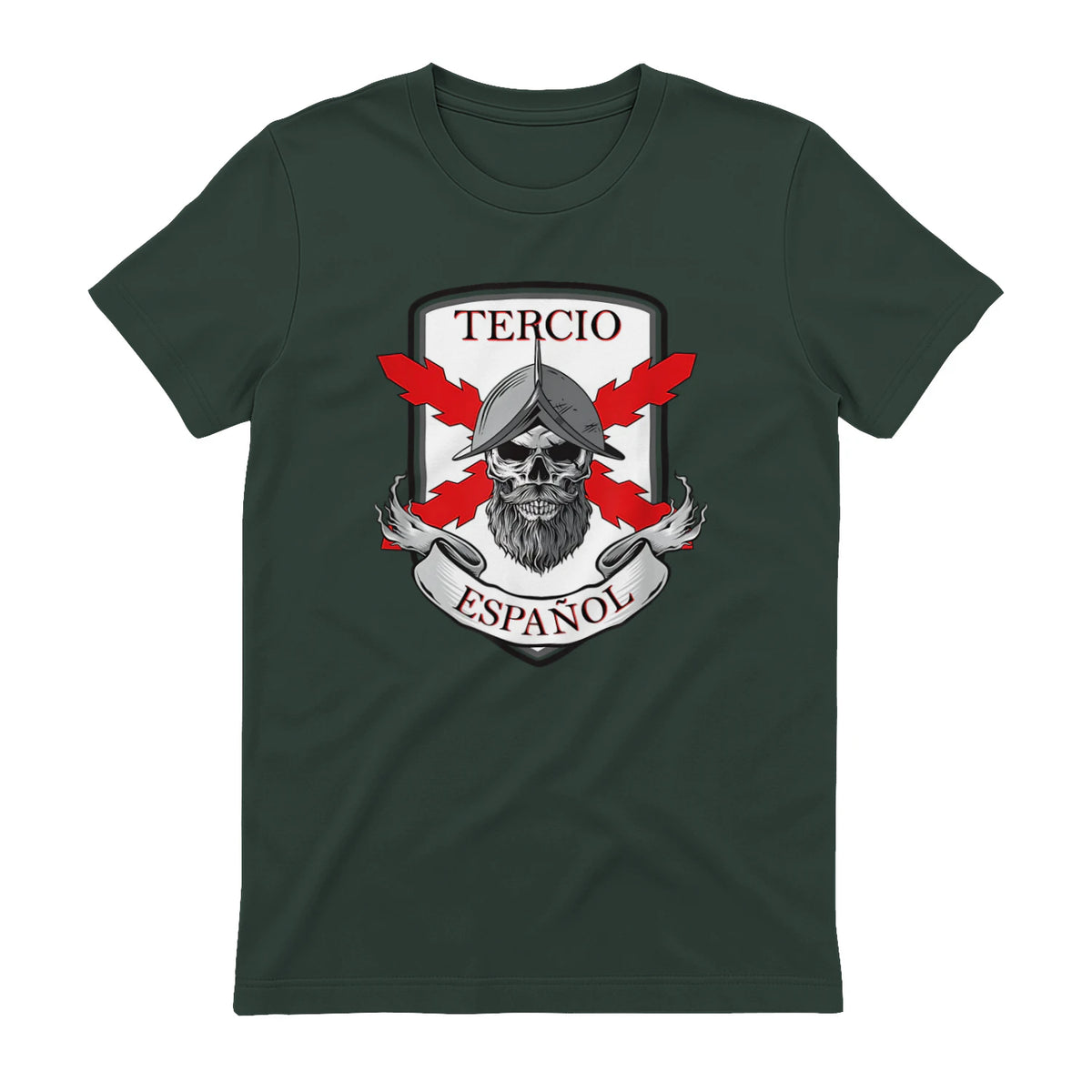 Tercero español. Soldado Calavera in Forest Green - back view