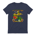 Carte de Guadeloupe Madras Colibri Hibiscus Et Rhum Antilles in Heather Navy - back view
