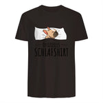 Süße Französische Bulldoggen Geschenke Offizielles Schlafshirt Schlafanzug Französische Bulldogge , Weiß, S, Kurz in Dark Chocolate - back view