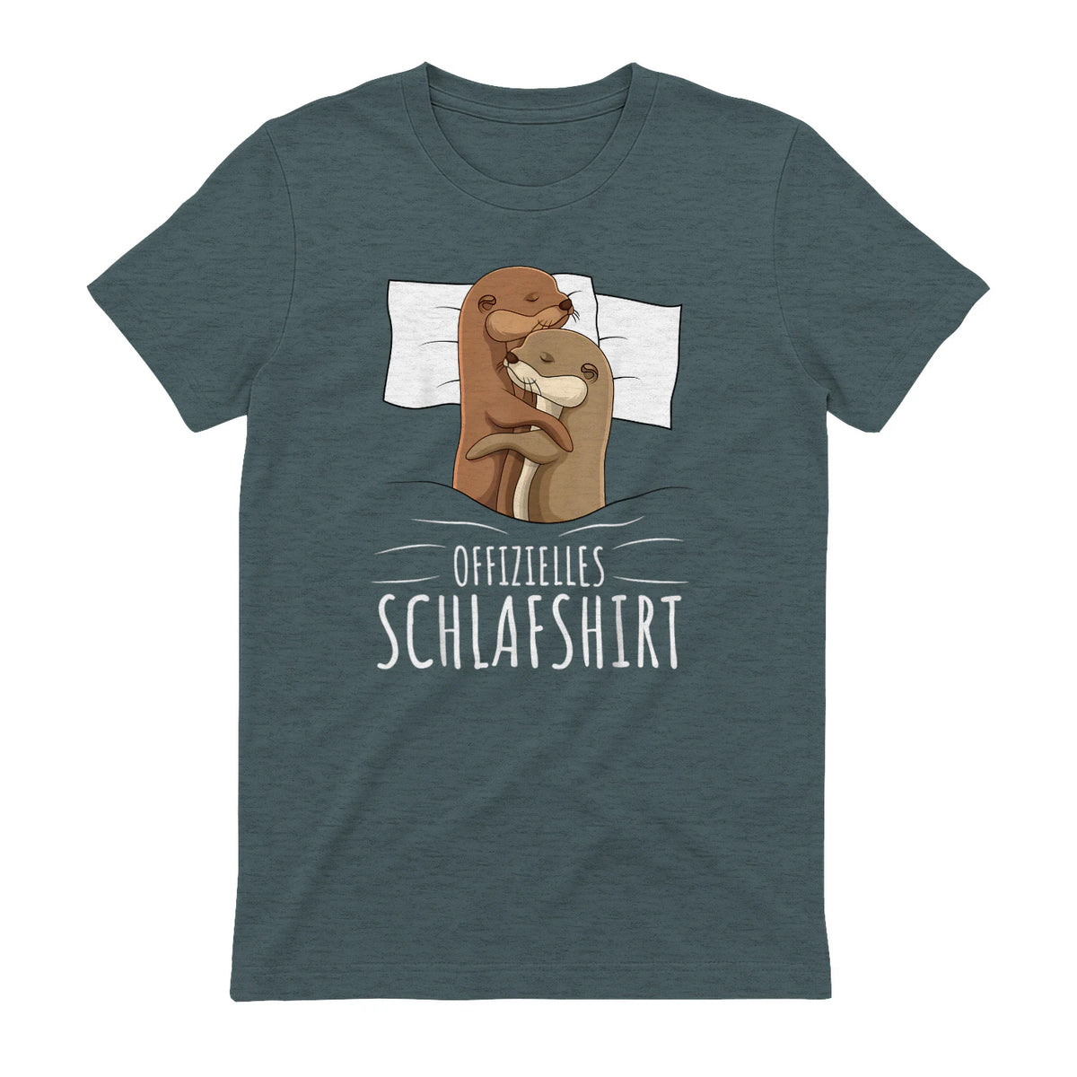 Offizielles Schlafshirt Otter Schlafanzug Seeotter in Dark Heather - back view