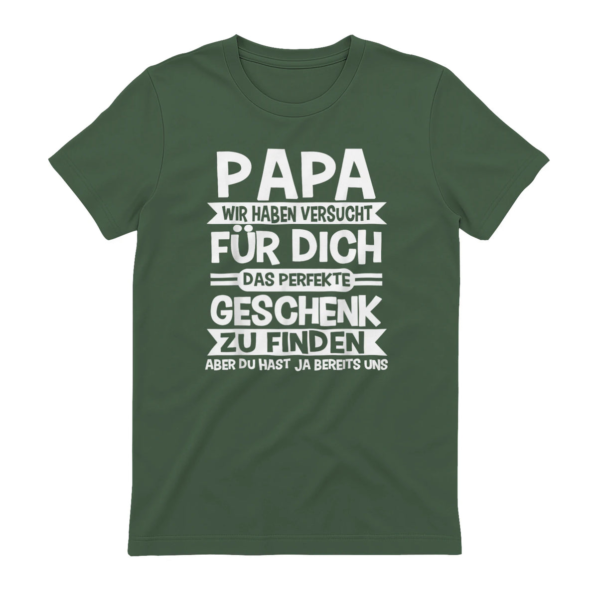 Papa und Vater Motiv, Lustiger Spruch, Herren Vatertag Halbarm in Military Green - back view