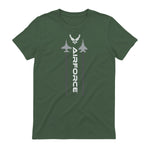 US Air Force with Logo T-Shirt in Military Green - back view