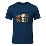 Dogs Makes Me Happy Humans Make My Head Hurt T-Shirt in Navy - front view