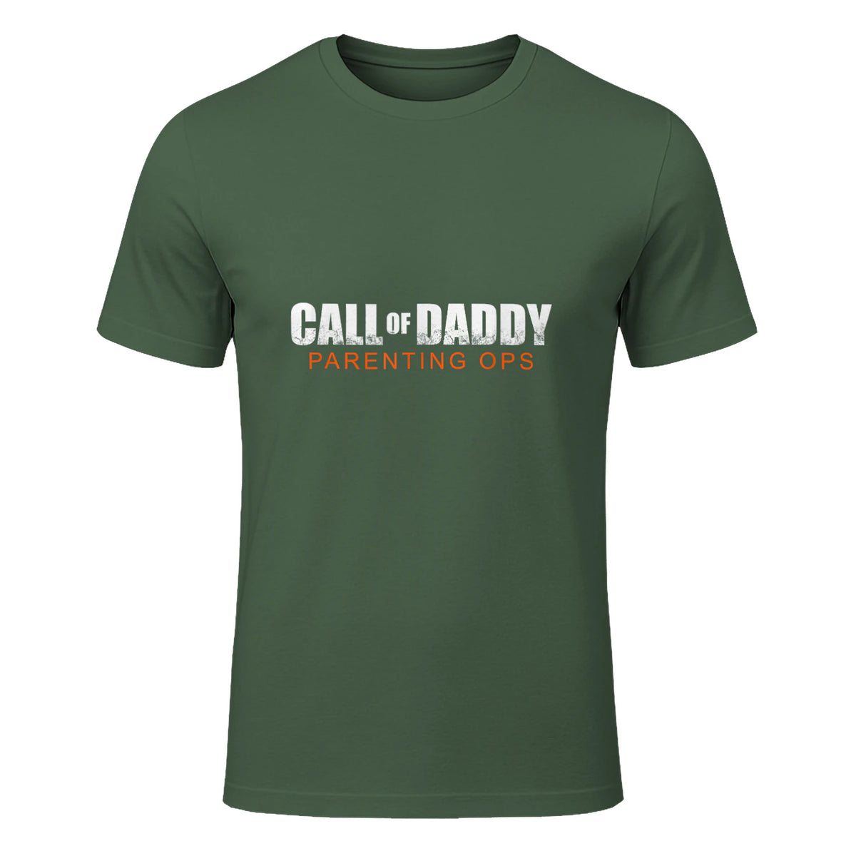 Gamer Dad Call of Daddy Call of Dad Parenting Ops in Military Green - front view