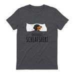 Offizielles Schlafshirt Schlafanzug Dackel Hund Geschenkidee in Charcoal - back view