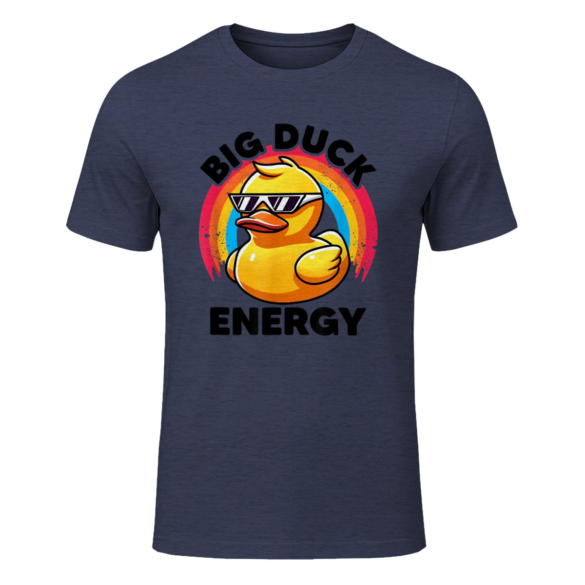 Big Duck Energy Duckie I Love Ducks Lovers Canard en caoutchouc in Heather Navy - front view