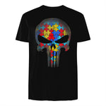 Autism Mens Womens Kids in Black - back view