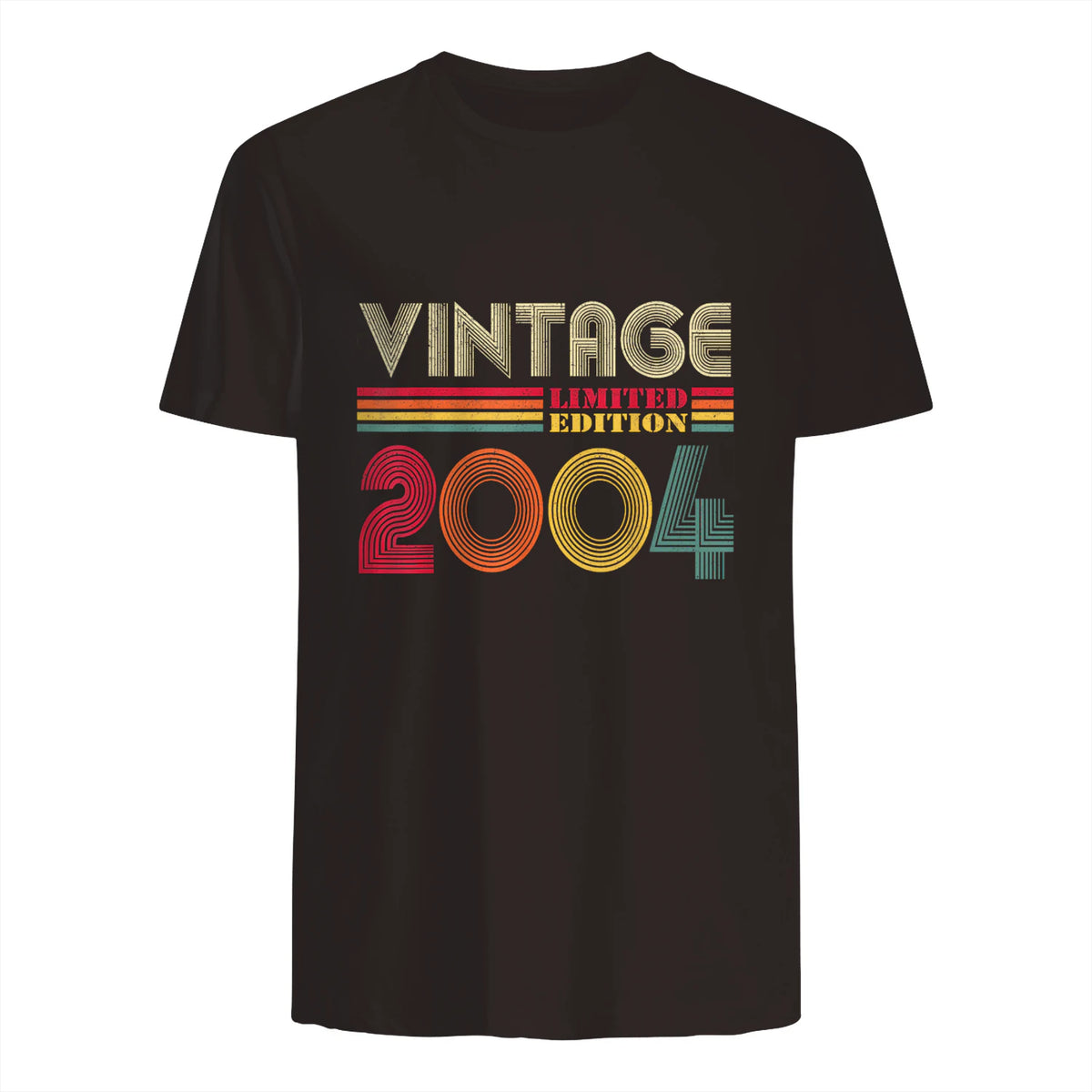 Vintage Twentieth Birthday Gift T-Shirt in Dark Chocolate - back view