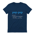 Pop Pop Gifts Grandpa Fathers Day in Navy - back view