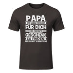Papa und Vater Motiv, Lustiger Spruch, Herren Vatertag Halbarm in Dark Chocolate - front view