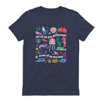 All of Us are Different None of Us are Less Autism Awareness in Heather Navy - back view