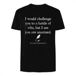 William Shakespeare Quote English Literature & Classic Plays in Black - back view