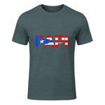 Puerto Rico Flag Father's Day Patriotic Puerto Rican Pride in Dark Heather - front view