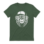 Grandfather Grandpa Son Daughter Children Gift Vatertag Schwarz Small Classic Fit Cartoon Bär Family Män in Military Green - back view