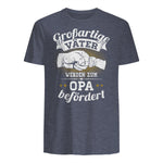 Großartige Väter werden zum Opa befördert Enkel Bester Papa in Heather Navy - back view