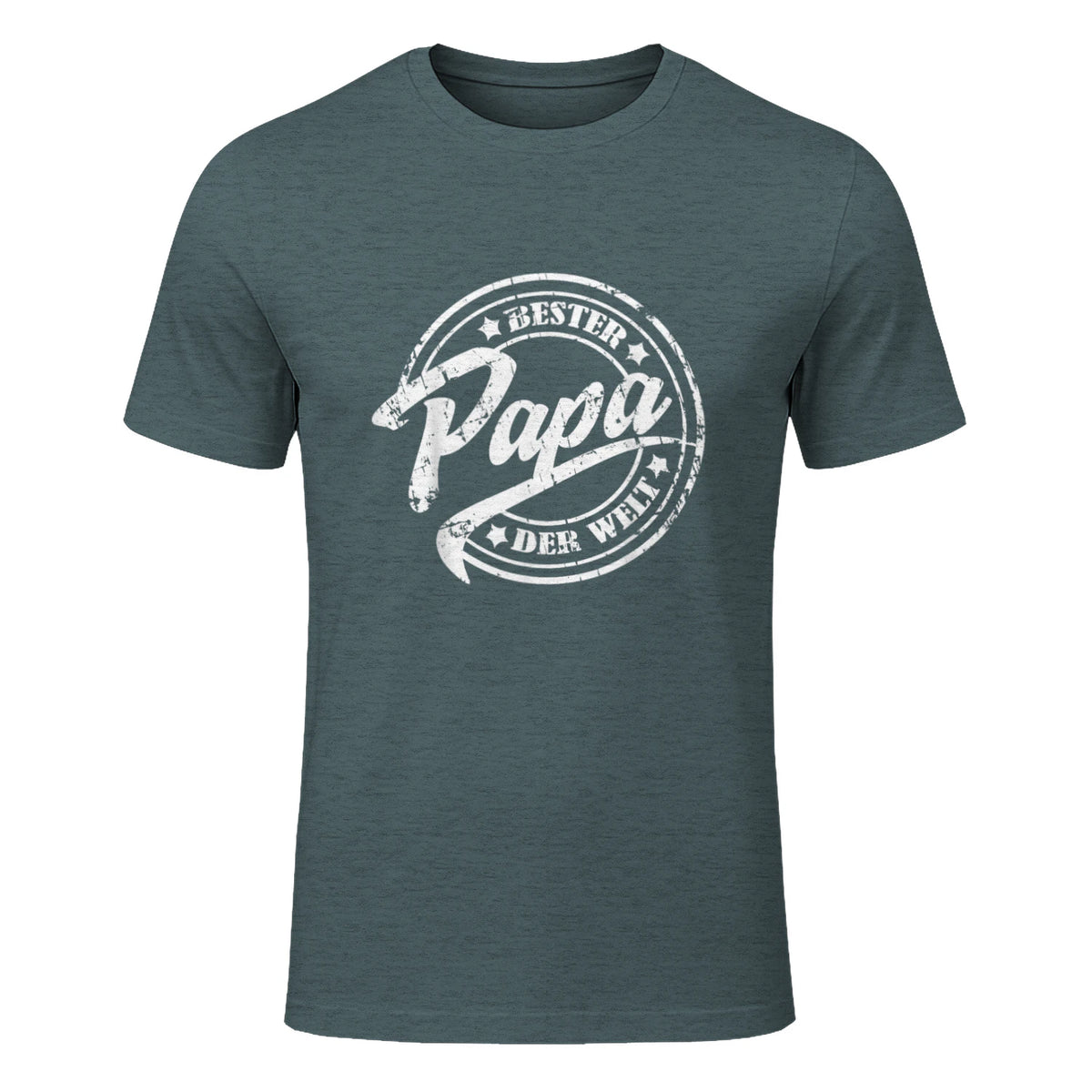 Geschenke für Papa und Opa zum Vatertag - Bester Papa der Welt, Vatertag, Vintage T-Shirt Schwarz S in Dark Heather - front view
