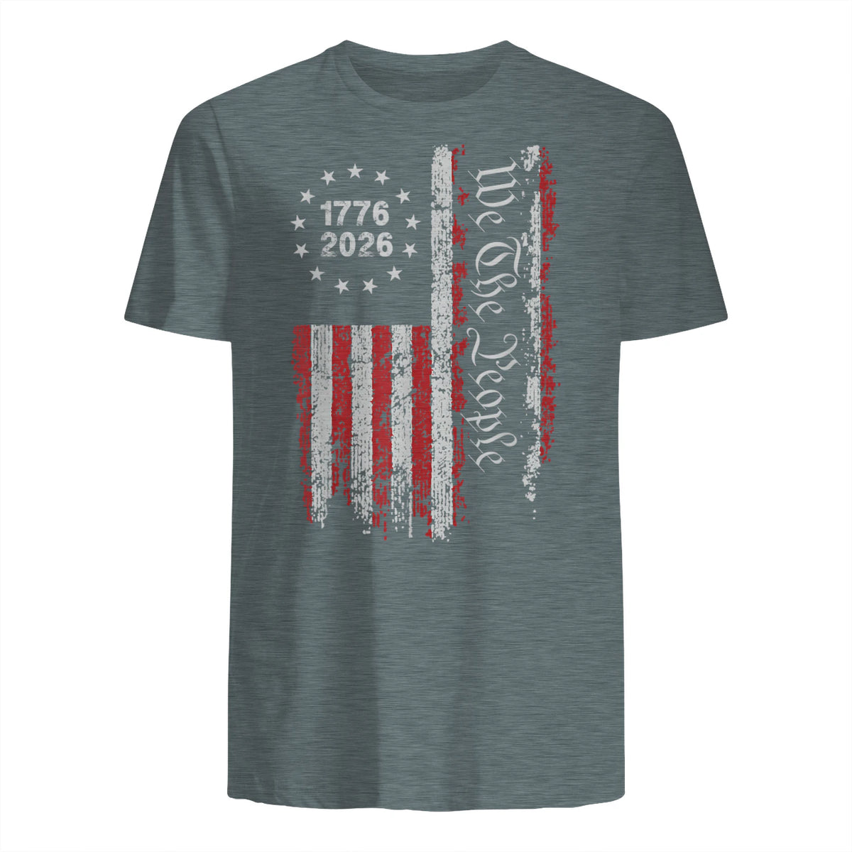 Independence Day Freedom T-Shirt in Dark Heather - back view