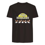 Drôle Les Beagles Beagle Dog Sitter Doggy Puppy Crosswalk in Dark Chocolate - back view
