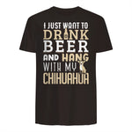 Drôle fête des pères amoureux des chiens Chihuahua Papa Shirt in Dark Chocolate - back view