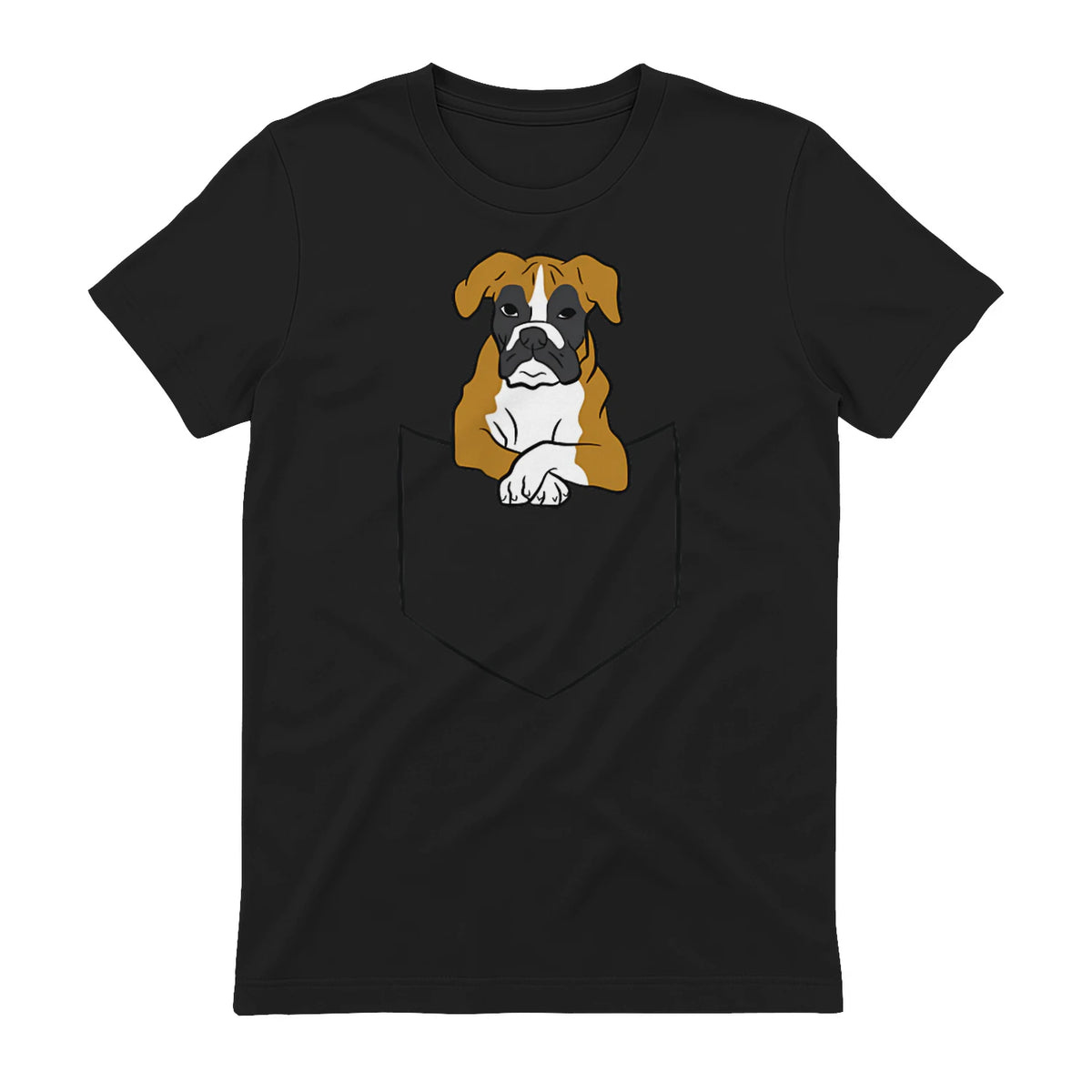 Chien Boxer dans la poche Chien Boxer in Black - back view