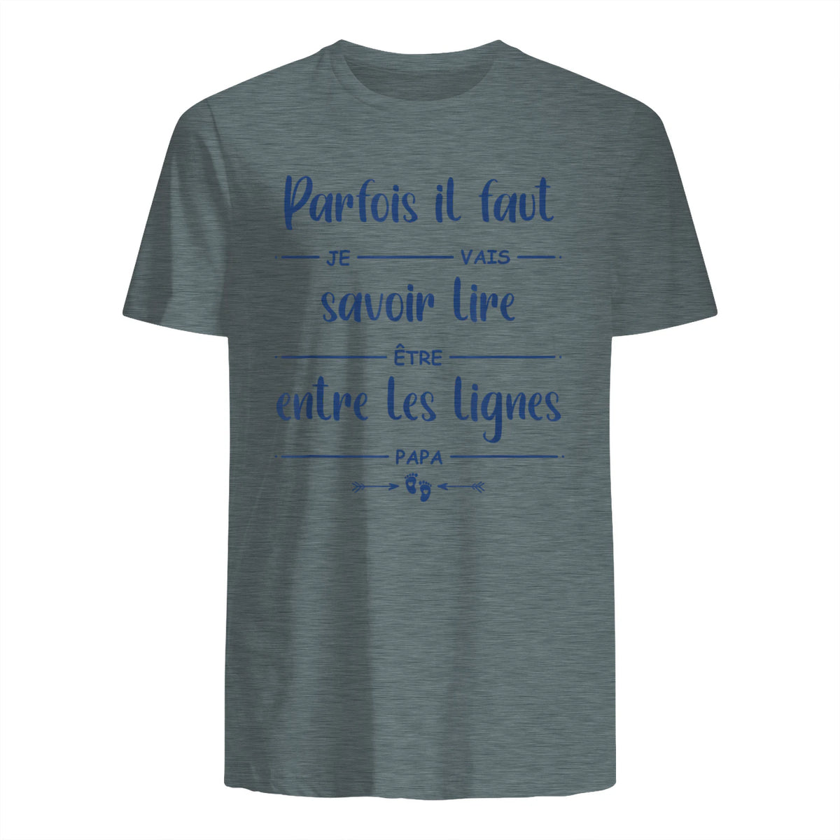 Futur Papa Annonce Grossesse bébé Je Vais être Papa in Dark Heather - back view