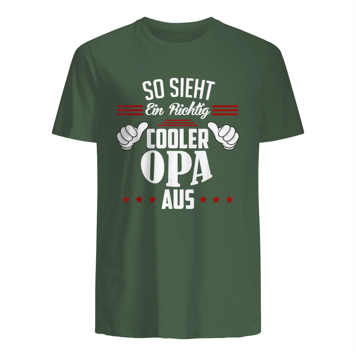 Opa SAGT So Sieht EIN richtig Cooler Opa aus Großvater in Military Green - back view
