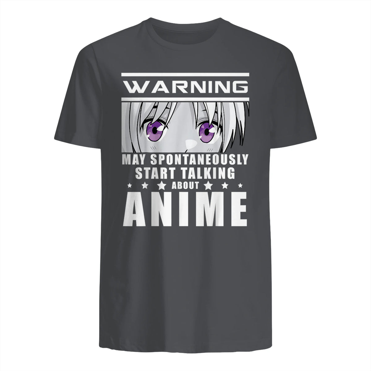 Warning May Spontaneously Start Talking About Anime in Charcoal - back view