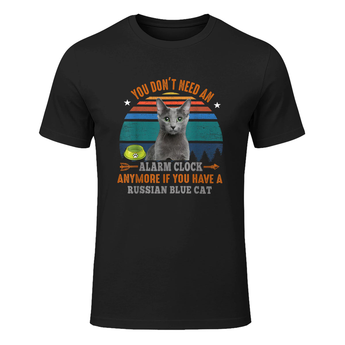Chat – You Don't Need an Alarm Clock, Anymore, bleu russe in Black - front view