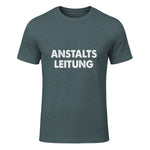 Spaßige Outfits Anstaltsleitung Lustige Sprüche Humor Spaß für Erwachsene Unisex Schwarz in Dark Heather - front view