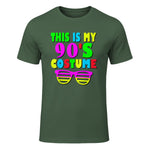 This Is My Nineties Costume Party T-Shirt in Military Green - front view
