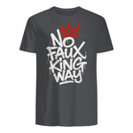 No Faux King Way T-Shirt in Charcoal - back view