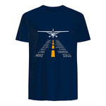 Avion RC Pilot Aéroport Piste Phonetic Alphabet Petit Avion in Navy - back view