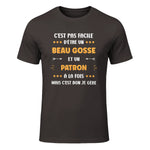 Départ Métier Super Patron Humour Beau Gosse Patron in Dark Chocolate - front view