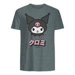 Kuromi Sanrio Character Classic Japan Design in Dark Heather - back view