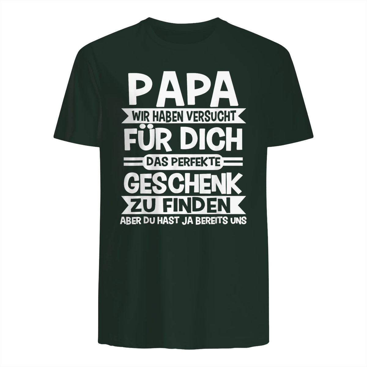 Papa und Vater Motiv, Lustiger Spruch, Herren Vatertag Halbarm in Forest Green - back view