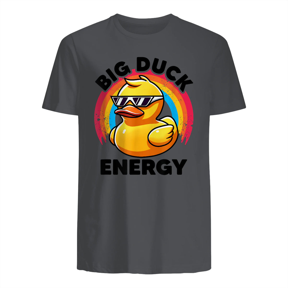 Big Duck Energy Duckie I Love Ducks Lovers Canard en caoutchouc in Charcoal - back view