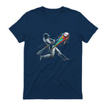 Baseball Player Drip T-Shirt in Navy - back view