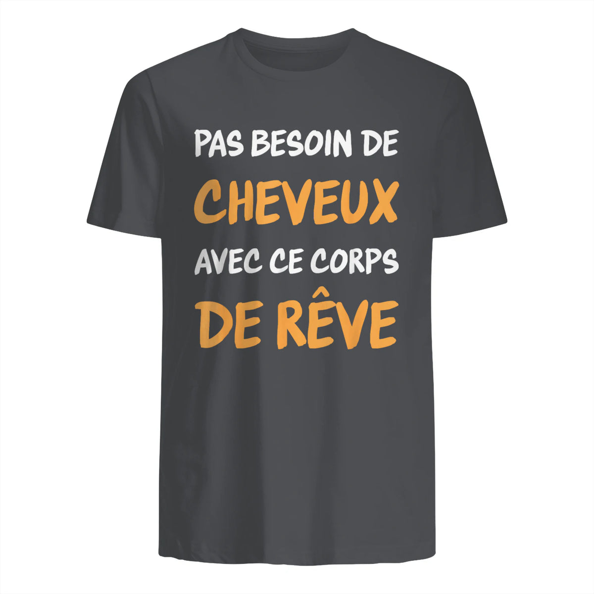 Calvitie Humour Papa Chauve in Charcoal - back view