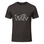 Un Deux Trois Cat, Cute & Funny Kittens, Gift For Cat Lovers T-Shirt in Dark Chocolate - front view
