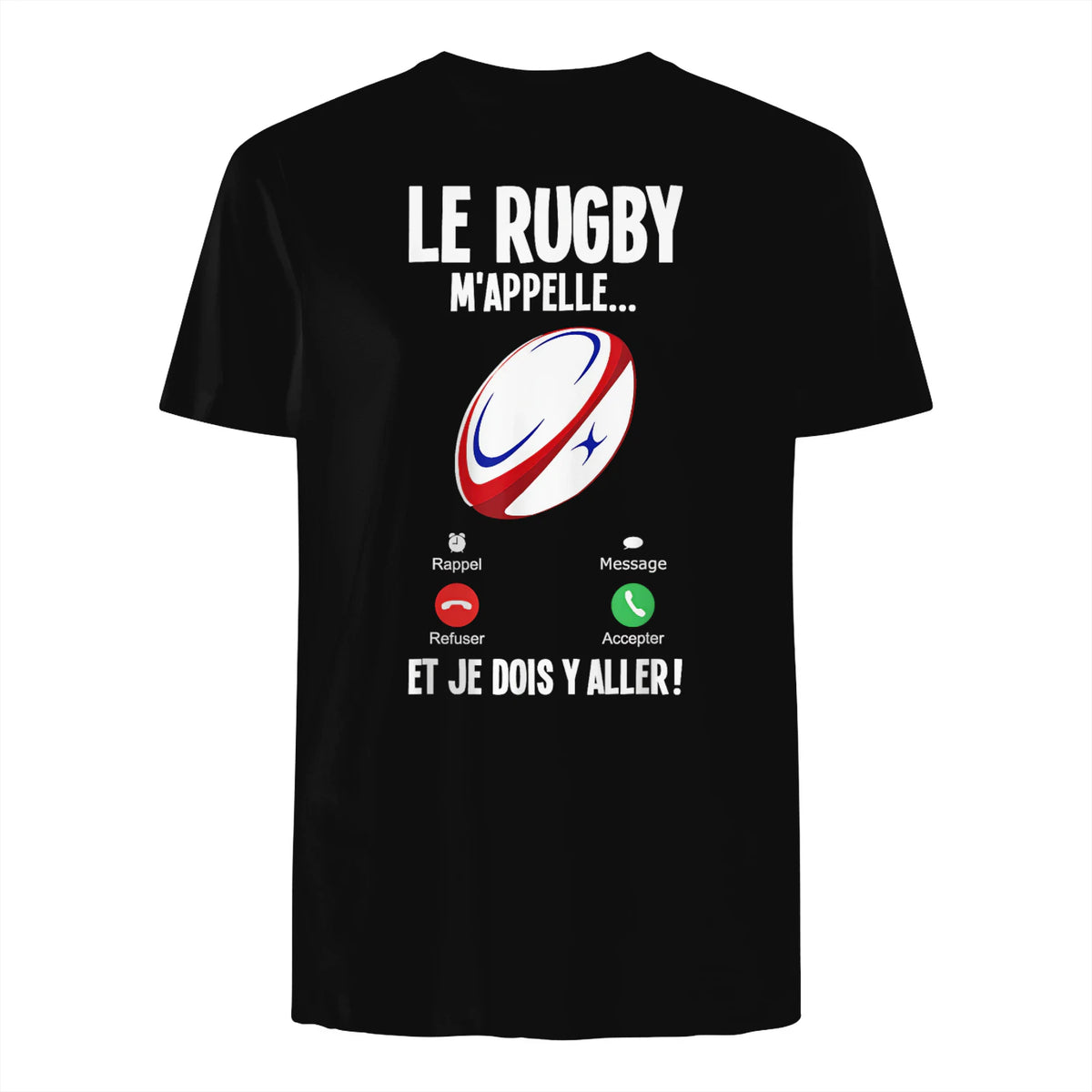 Joueur De Rugby in Black - back view